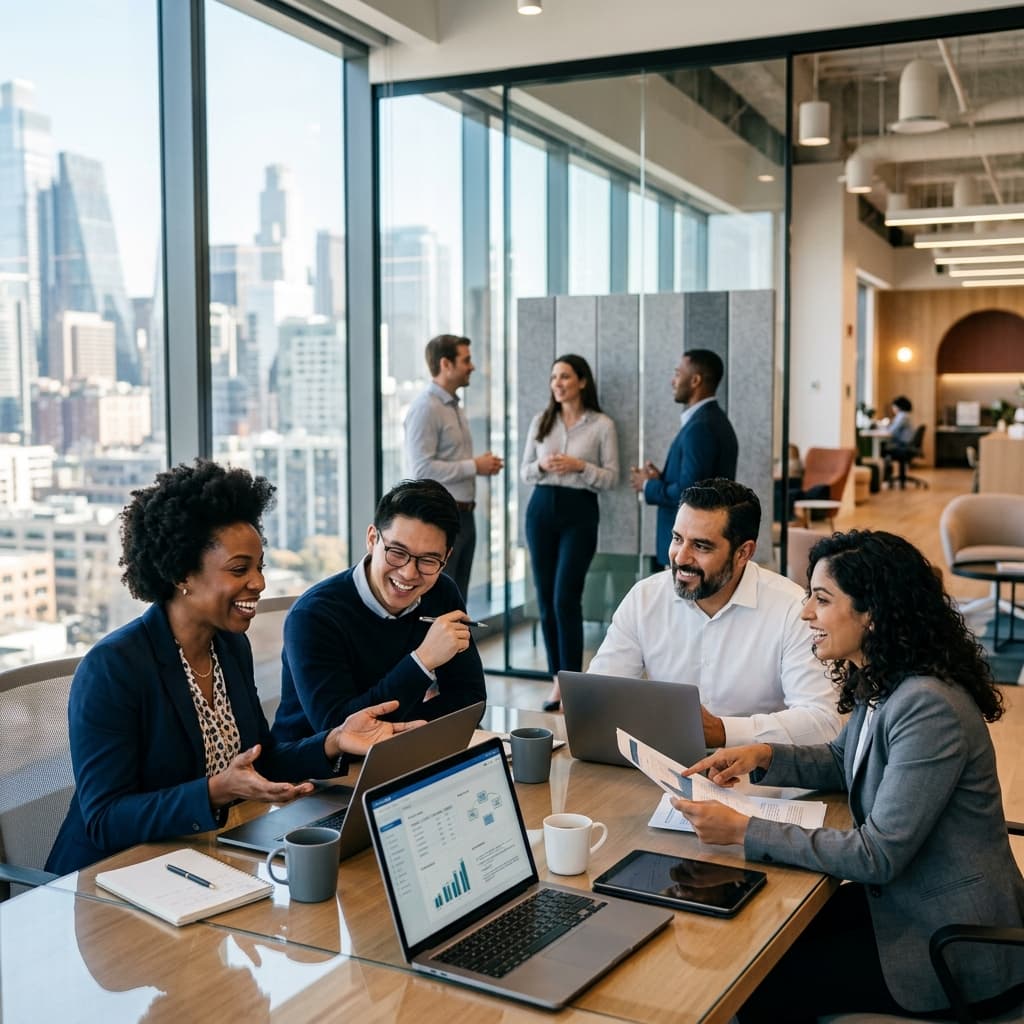 Professional team collaboration